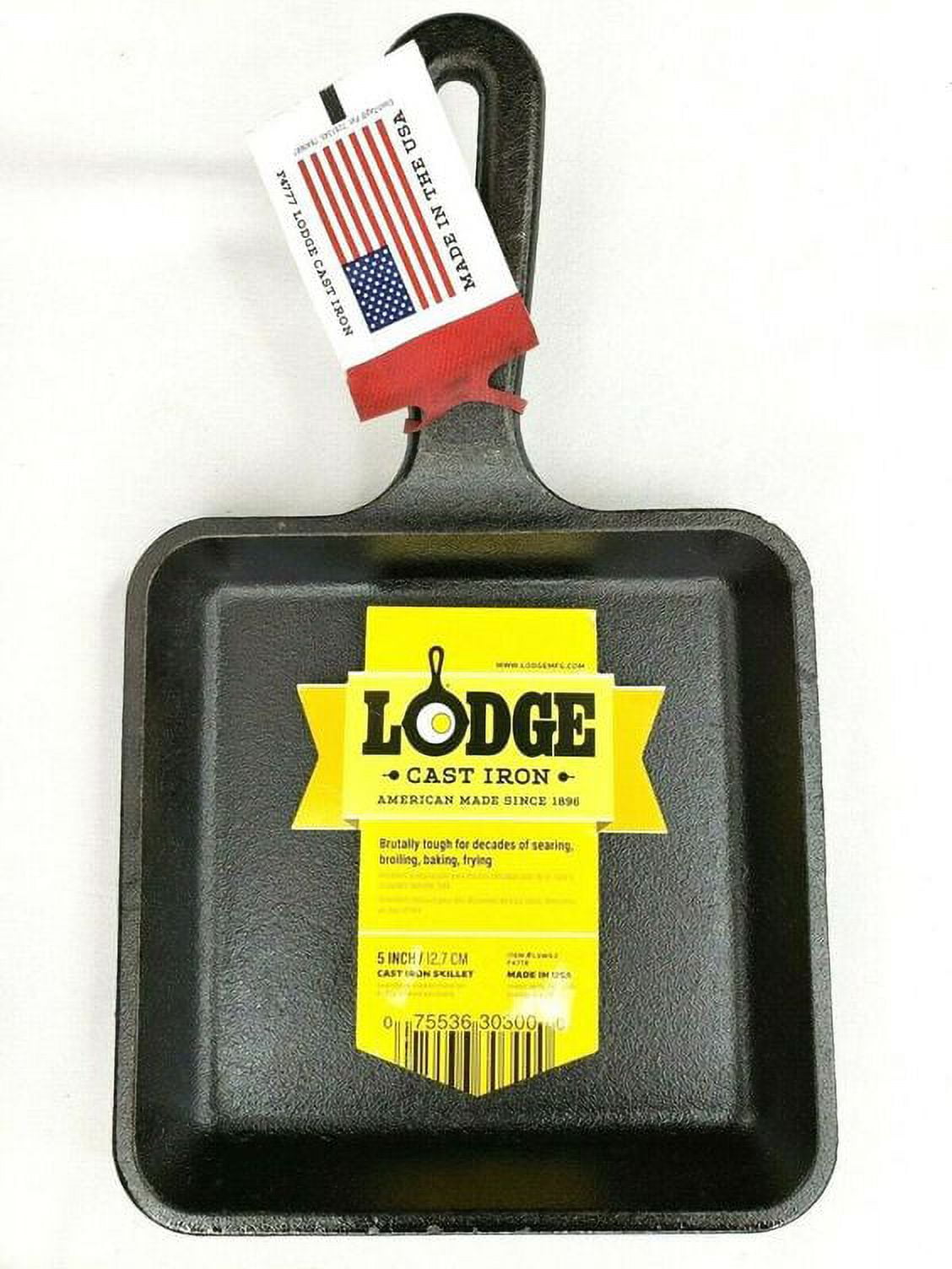 Lodge Logic Mini Square Skillet, L5WS3 Cast Iron Cooking 5 inch