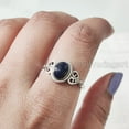 thumbnail image 4 of Natural Sodalite Ring, Blue Sodalite Gemstone Ring, Tiny Bohemian Ring, 925 Sterling Silver, Designer Womens Ring, Christmas Thanksgiving, Handmade Statement Jewelry, Natural Sodalite, 4 of 8