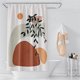 thumbnail image 3 of Cortina de ducha de tela abstracta moderna, estilo bohemio elegante para baño, 180 x 180 cm brillar  Electrónica, 3 of 5
