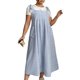 thumbnail image 2 of Vestido de Verano para Mujer, Talla Grande, Informal, Sin Mangas, con Tirantes Finos, para Playa Azul XL, 2 of 8