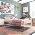 thumbnail image 2 of Weehom 12.7 Inch Twin Size Metal Bed Frame with Headboard Platform Bed Steel Slat Support Mattress Foundation Easy Assembly White, 2 of 2