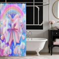 thumbnail image 3 of Erosebridal Cloud Rainbow Bow Butterfly Shower Curtain 72Wx78L for Girls, Dreamy Sky Star Flower Pastel Waterproof Bath Curtain, 3 of 5