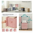 thumbnail image 4 of LEDREM 10.2 Storage Cube Organizer - 6-Pack Foldable Fabric Bins with Handles, Shelving System for Kids' Toys, Clothes, Jelly Pink, 4 of 6