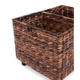 thumbnail image 3 of BirdRock Home Abaca Rolling Storage and Recycling Bin - Espresso, 3 of 7