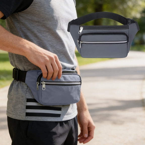 YIMWNYI Unisex Crossbody Waist Bag, Large Capacity Hip Pack, Adjustable Strap Fanny Pack for Travel, Hiking, Cycling, Outdoor Sports, Waterproof Oxford Material, Multi-Pocket Design