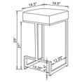 thumbnail image 6 of Gervase Square Counter Height Stool Grey and Chrome, 6 of 6