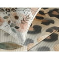thumbnail image 4 of Ambesonne Leopard Quilted Bedspread Set 3 Pcs, Tender Abloom Watercolor, Queen Size, Peach Ginger and Grey Teal, 4 of 5