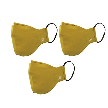 

Socksmith Fun Designed Masks - One Size Fits All (Solid - Gold 3-Pack)