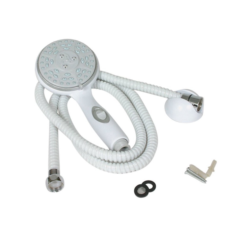 Camco 43714 Plastic White Shower Head Kit