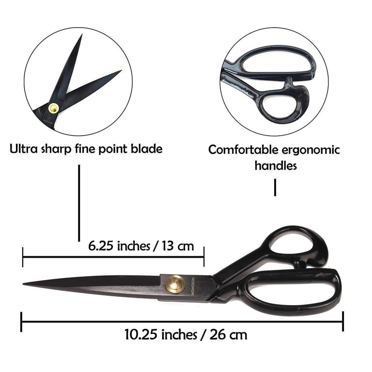 Left Handed Sewing Scissors 10 inch Fabric Shears Professional Dressmaking  Scissors, High Carbon Steel Heady Duty Scissors for Leather Sewing, Fabric
