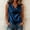 Navy, variant on Women's Draped Neck Sleeveless Top, Cowl Front Loose Blouse, Casual Solid Color Shirt for Daily Wear
