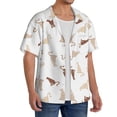 thumbnail image 4 of Xecao offers the Leopard Print for Men's Casual Short-sleeved Shirt, a button-up collared shirt with a pocket, perfect for beach vacations and yacht travel in the Large size., 4 of 7