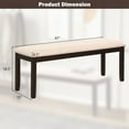 thumbnail image 2 of Gymax Set of 2 Dining Bench Upholstered Fabric Entryway Bench w/Padded Seat Kitchen, 2 of 9