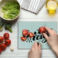 thumbnail image 4 of German Cutting Board, Guten Tag Words with Hand Lettering Calligraphy Style Illustration, Decorative Tempered Glass Cutting and Serving Board, Small Size, Black and White, by Ambesonne, 4 of 5
