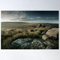 thumbnail image 2 of Black Tor, Dartmoor, Devon. Poster Wall Art, Modern Wall Decor For Living Room Bedroom, 12x18 UNFRAMED, 2 of 3