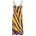 thumbnail image 4 of Purple And Gold Sleeveless Dress for Women Clothing Female Women's Summer Skirt, 4 of 6