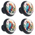 thumbnail image 2 of 4 Pcs Parrot Knobs for Kitchen Cabinet Cupboard Dresser Bookcase Drawer Pulls Handles Round Home Decor, 2 of 8