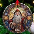 thumbnail image 2 of Colgante Navidad Acrílico Cóncavo Texturizado Creativo Redondo A, 2 of 7