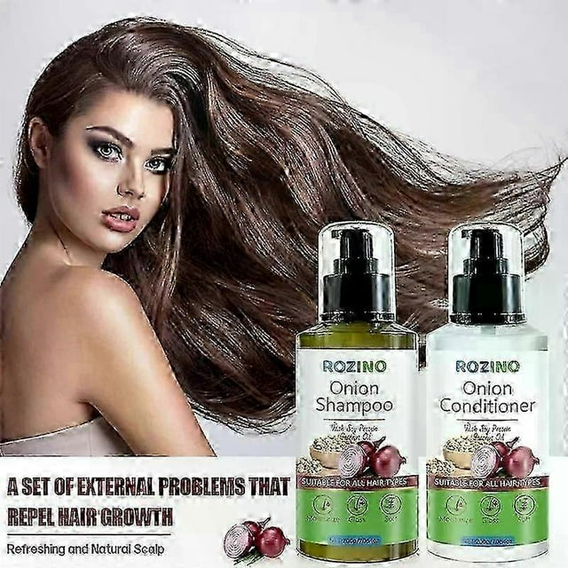 Moisturizing Hair Care Set for All Types with Onion Extract and Coconut Oil, Strengthens and Nourishes Strands