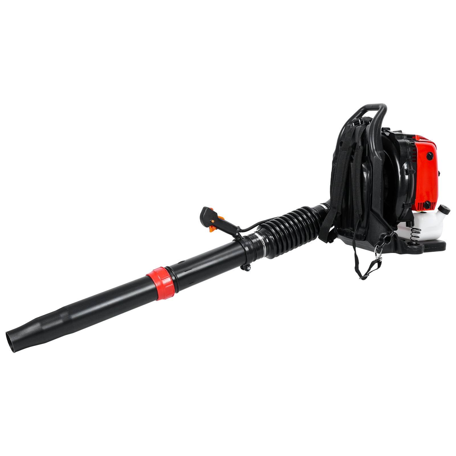 75.6CC 4-Stroke Backpack Leaf Blower - 900CFM 210MPH Gas Powered Blower with Variable Speed & Cruise Control, Red Professional Yard Debris Snow Remove