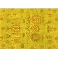 thumbnail image 1 of Ahgly Company Machine Washable Indoor Rectangle Oriental Yellow Traditional Area Rugs, 4' x 6', 1 of 4