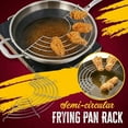 thumbnail image 1 of Vaidha Kitchen Stainless Steel Semi-circular Frying Pan Rack Oil Control Steaming Rack, 1 of 3