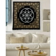 thumbnail image 5 of Indian Consigners Tarot Spread Cotton Altar Cloth Seed Of Life 36 Inches Witchcraft Square Spiritual Beautiful Wall Hanging Table Cover Tapestry Table Cloth, 5 of 7