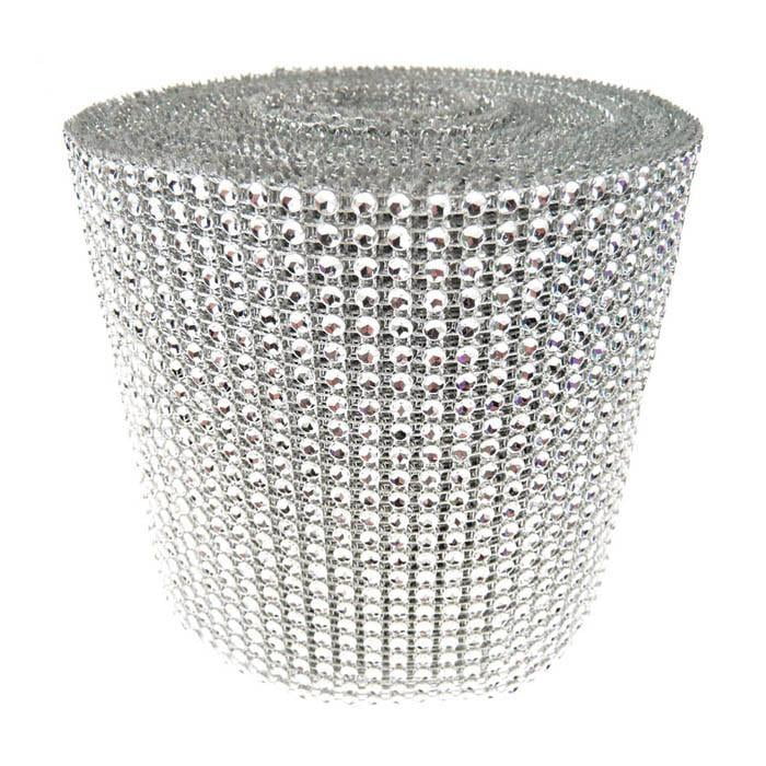 Rhinestone Diamond Wrap Ribbon, 43/4Inch, 10 Yards, Silver Walmart