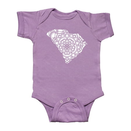

Inktastic South Carolina Silhouette Mandala Gift Baby Boy or Baby Girl Bodysuit