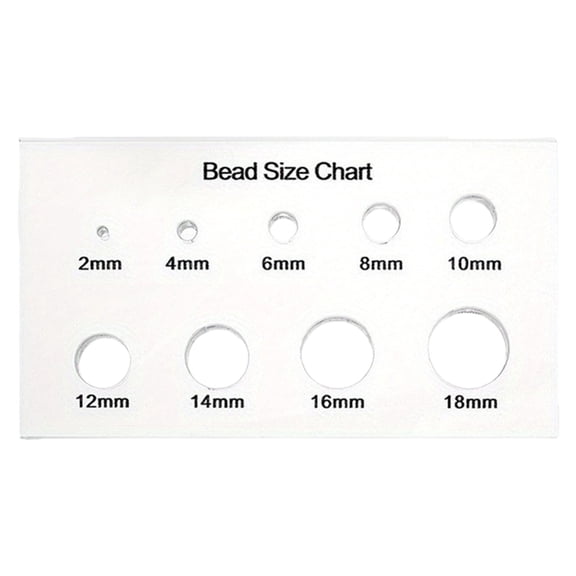 Professional Jewelry Measuring Gauge 9 Precisely Holes Bead Measuring Ruler Ergonomic Acrylic Template for Artisans