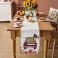 thumbnail image 2 of Puerto Rican Flag Table Runner 120 Inches Long Farmhouse Dress Scarves, Vintage Country Truck Flowers Wooden Grain Dining Tablerunner for Coffee Table/Kitchen Island/Party Décor, 13" x 120", 2 of 8