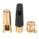 thumbnail image 1 of Kit de boquilla para saxofón alto con ligadura de capuchón, metal y latón, accesorios para saxofón para profesionales y principiantes., 1 of 14