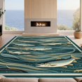 thumbnail image 2 of Design&I 4'x6' Washable Area Rug Fishing Bass Wildlife Angler Lake Lure Border Hunting for Home Office, Under Desk, Snag-Free Skid-Resistant Medium, 2 of 7