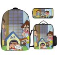 thumbnail image 1 of Creyon Shin-chan Backpack Study Safari System Wild Bookbag with Jungle Lunch Kit, 1 of 5