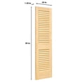 thumbnail image 3 of Kimberly Bay Louvered Solid Wood Primed Standard Door, 3 of 11