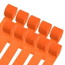 Crepe Paper Streamers White Streamers Party Decorations for Birthday Party Wedding Ceremony Orange-1.8 in x 82 Ft