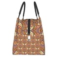 thumbnail image 4 of Vsdgher Owl Mandala Print Insulated Reusable Bags with Sturdy Zipper and Handles, Foldable Totes for Hot or Cold Food Bring or Delivery, 4 of 8