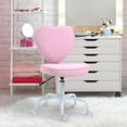 thumbnail image 2 of HOMCOM Heart Love Shaped Design Office Chair with Adjustable Height, Pink, 2 of 8