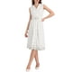 thumbnail image 2 of INSPIRE CHIC Vestido de Encaje Sin Mangas para Mujeres con Cuello de Solapa, Vestido de Cóctel con Cinturón y Botones, Vestido A-Line L Blanco, 2 of 5
