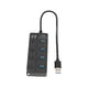 thumbnail image 3 of Divisor USB 4 Puerto 3.0, Conexión Fácil de Compatibilidad Fácil Conexión USB 3.0 Indicador LED USB3.0 4 Puertos para el Disco U, 3 of 7