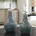 thumbnail image 3 of Uttermost Almera Coastal Ceramic and Iron Bottles in Blue (Set of 2), 3 of 3
