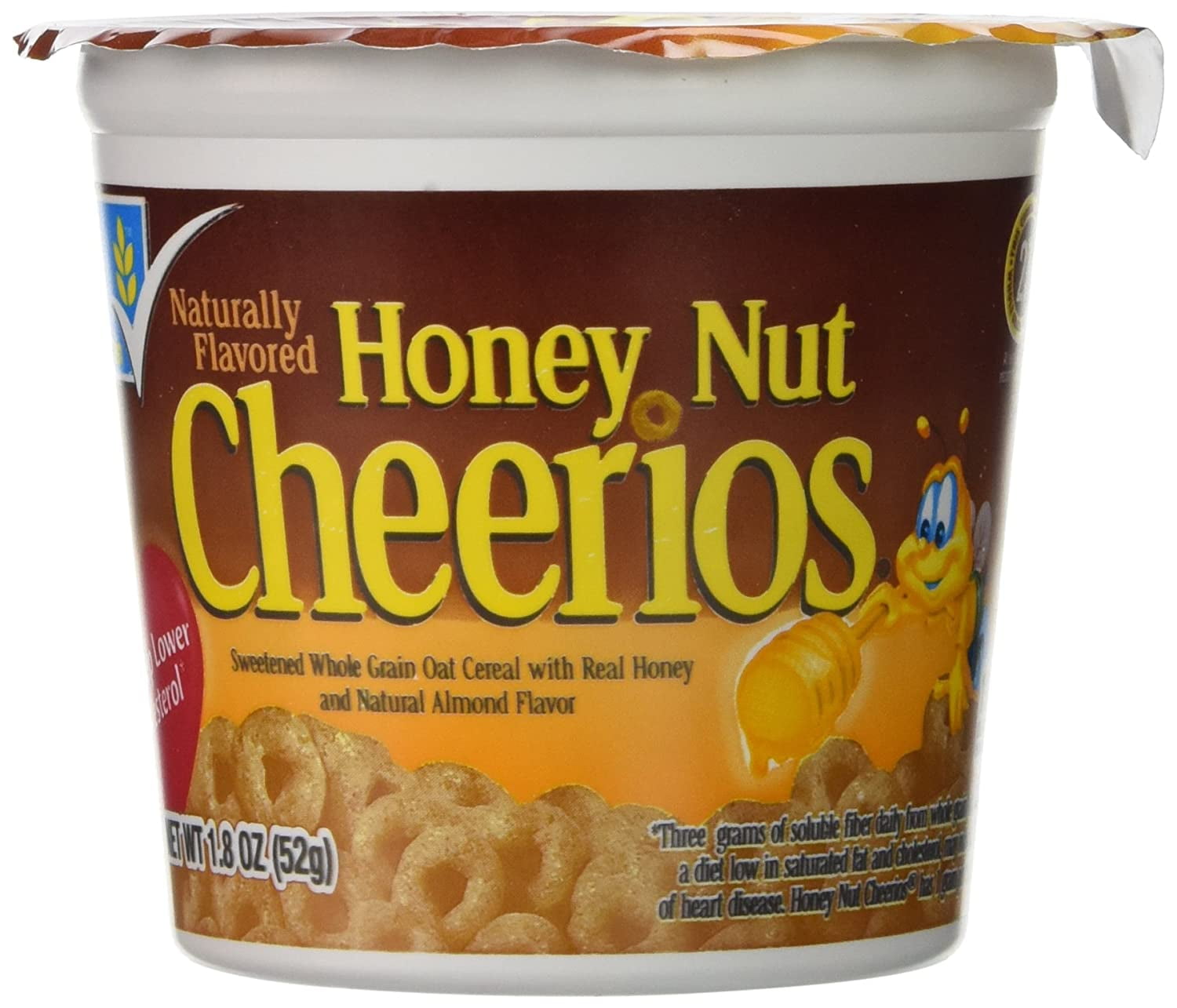 Honey Nut Cheerios Cereal, SingleServe 1.8oz Cup, 6/Pack