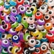 thumbnail image 4 of iYOE 50 piezas 6/8/10 mm mezcla de cuentas espaciadoras de ojo turco planas y redondas de resina para hacer pulseras, collares, pendientes, cadenas para teléfono, 4 of 5