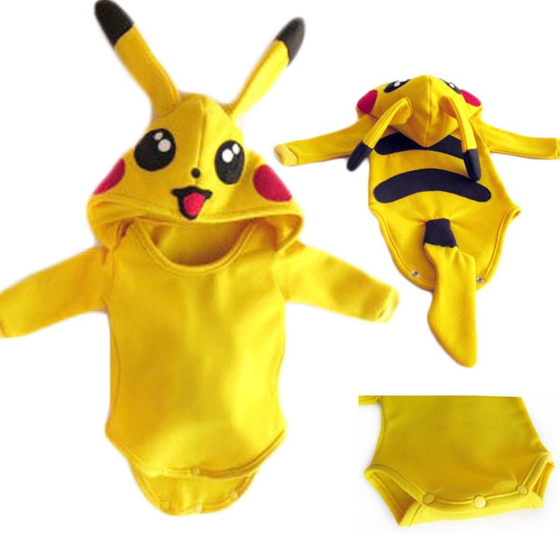 Pokemon Go Bambin Bebe Garcon Fille Pikachu Tenue Combinaison Rompers Cosplay Halloween Costume