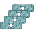 thumbnail image 3 of SKYSONIC Faucet Absorbent Mat 4 Pcs Fir Trees Snowflakes Kitchen Faucet Splash Catcher Washable Counter Drying Pads Behind Faucet for Kitchen Bathroom, 3 of 7