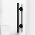 thumbnail image 3 of Manija de puerta de granero corrediza Zulema doble cara negra para puerta interior de cobertizo, 3 of 8
