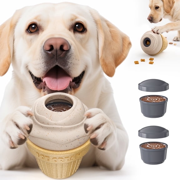 FURCLAN Dog Frozen Treat Toy, Fillable and Freezable Interactive Dog Toy, Treat Dispensing Enrichment Chew Toy for Puppies, Small and Medium Dogs
