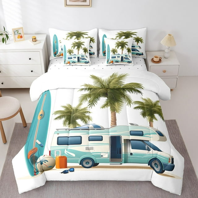 YST, Sea Surfing Sports, Marine Theme, 7-Piece, Queen Size Comforter Set