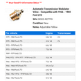 thumbnail image 2 of Automatic Transmission Modulator Valve - Compatible with 1966 - 1980 Ford LTD 1967 1968 1969 1970 1971 1972 1973 1974 1975 1976 1977 1978 1979, 2 of 2