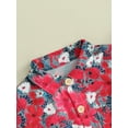 thumbnail image 5 of Suealasg Toddler Baby Boys Clothes 2Pcs Kids Boys Summer Beach Outfits Set Short Sleeve Flower Print Shirt with Elastic Waist Shorts, 5 of 9